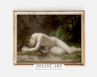 William Bouguereau - Biblis (1884) - Reproduction of a Classic Painting - Mature Poster Print Art Gift Home - Dark Academia Print