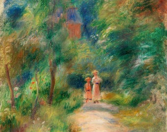 Renoir-tuinprint | 19e-eeuwse kunst | Vintage schilderij | Impressionistische kunstafdruk | Wanddecoratie