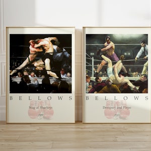 George Wesley Bellows Art Print Set of 2 | Vintage Boxing Print | MMA Decor | Fighting Motivational Decor | Martial Arts Print
