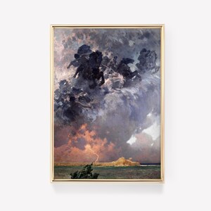 a painting hanging on the wall of a room
