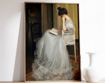 Czytelnicy – Jacques-Emile Blanche | Sztuka Dark Academia | Grafika gotycka | Epoka wiktoriańska | Sztuka nastrojowa | Sztuka książki | Malarstwo vintage