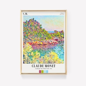 Claude Monet Poster | The Beach and the Falaise | Monet Wall Art | Monet Print | Monet Painting | Exhibition Print | Vintage French Art