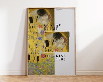 Gustav Klimt Print | Gustav Klimt Poster | Art Nouveau Print | The Kiss | Living Room Decor