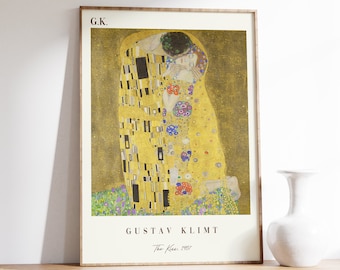 Gustav Klimt Art Print | The Kiss Art Print | Art Nouveau Print | Gustav Klimt Poster | Gustav Klimt Wall Art | Klimt Exhibition Print