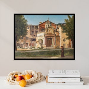 Christoffer Wilhelm Eckersberg - A Section of the Via Sacra, Rome (1814) - Wall Art Print Poster Painting Antique Vintage Rustic Home Decor