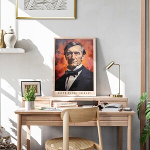 Ralph Waldo Emerson Poster | Autor Print | Ralph Waldo Emerson Poster | Literatur Dekor | Buch Kunstdruck | Wohndekor Bild 6