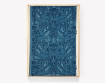 Art Nouveau Floral | Pattern Print | Vintage Style | Wall Decor | Stylish Poster | Chic Art | Garden Wall Art