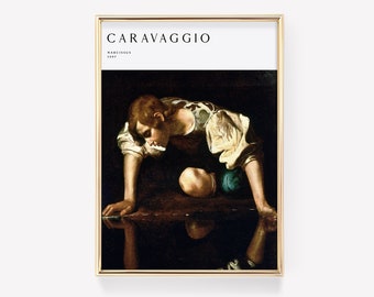 Impressão artística de Caravaggio | Arte de parede moderna | Pôster de Caravaggio | Arte de parede de Caravaggio | Arte de parede barroca | Pôster de exposição em museu