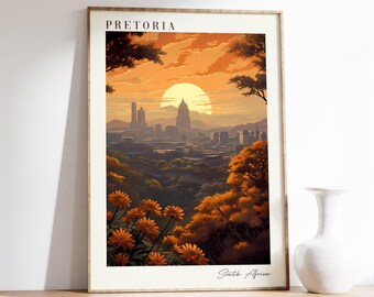 Pretoria Travel Poster | South Africa Travel Decor | South Africa Poster | Pretoria Print | Travel Print