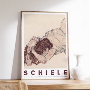 Poster Egon Schiele 40x50cm - Décoration Murale Musée, Art Aesthetic Pour Chambre