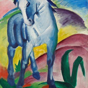Blue Horse Art | Franz Marc Poster | Expressionist Print | Animal Portrait | Vintage Painting | Wall Decor