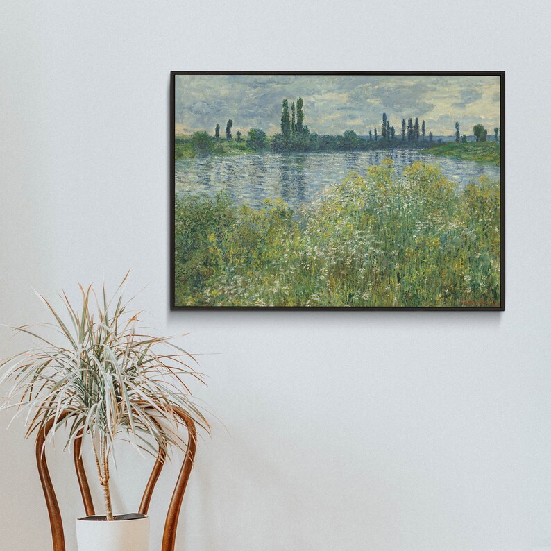 Claude Monet Banks of the Seine Vétheuil 1880 River - Etsy