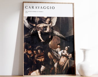Impressão artística de Caravaggio | Arte de parede moderna | Pôster de Caravaggio | Arte de parede de Caravaggio | Arte de parede barroca | Pôster de exposição em museu