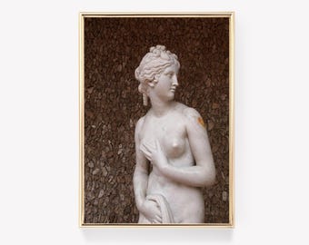 Classical Marble Sculpture | Antique Woman Statue | Art Print | Vintage Sculpture | Greek Inspired Art