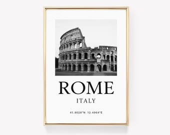 Rome Italy Vintage Travel Poster, Italian Wall Art, Rome Print, Travel Decor, Italy Gift