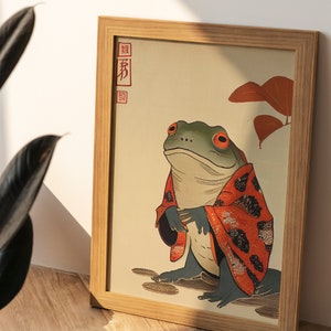 Matsumoto Hoji Print | Japanese Poster | Frog Wall Art | Vintage Art ...