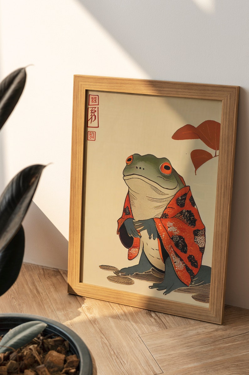 Matsumoto Hoji Print | Japanese Poster | Frog Wall Art | Vintage Art ...