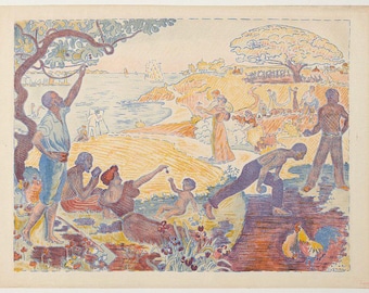 Gauguin Poster | Mahana No Atua | Tropical Print | Vintage Art | Tahiti Painting | Museum Replica Poster |