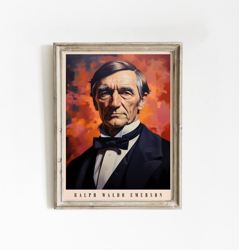 Ralph Waldo Emerson Poster | Autor Print | Ralph Waldo Emerson Poster | Literatur Dekor | Buch Kunstdruck | Wohndekor Bild 10
