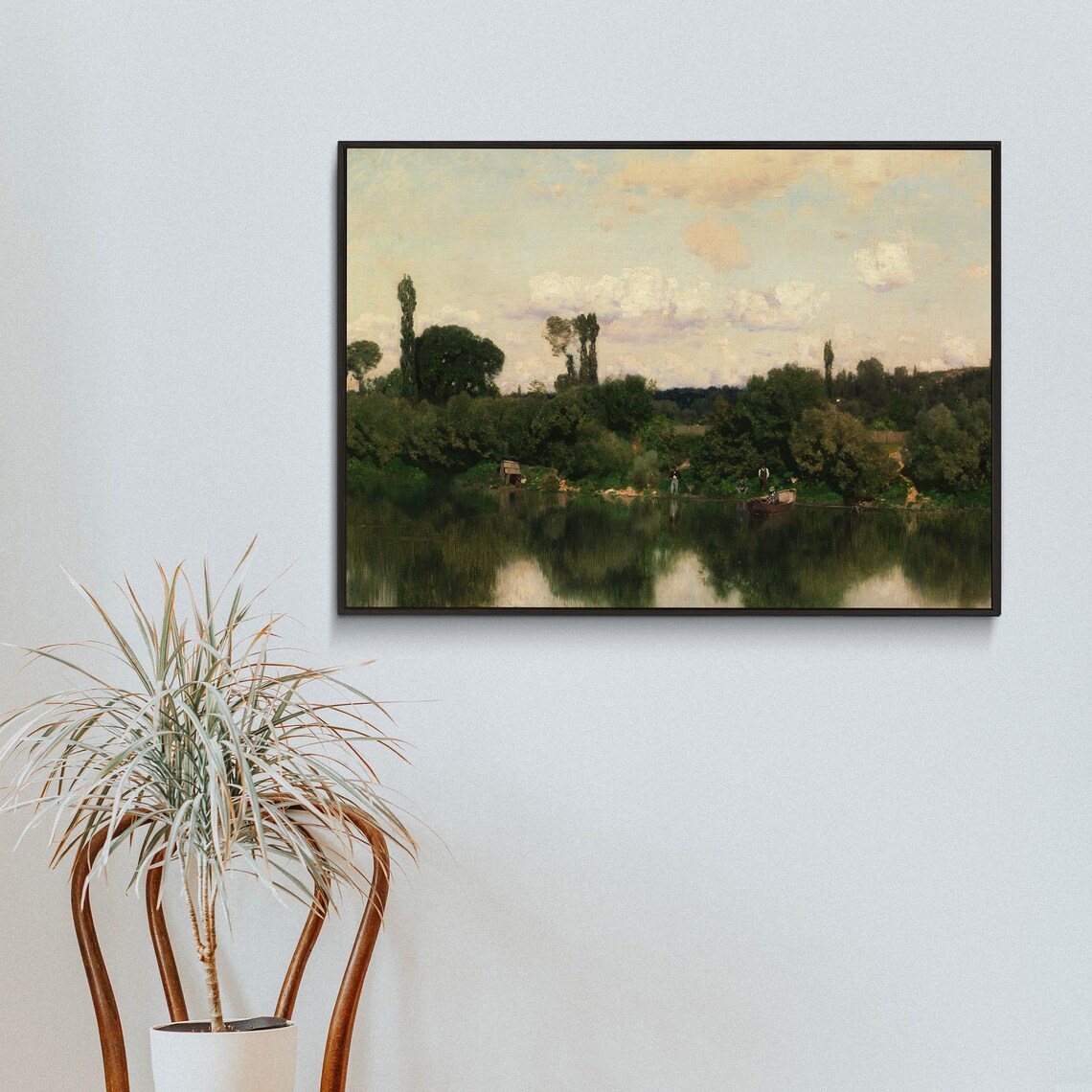 Tableau Mural Martín Rico Et Ortega - Impression Sur Toile 'Sur La Seine' - Prêt à Accrocher