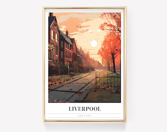 Liverpool Travel Poster | England Travel Print | England Print | Liverpool Print | Travel Print