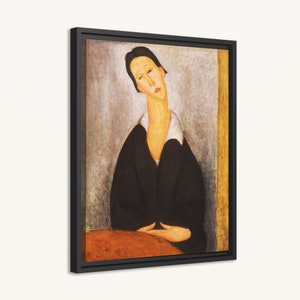 Premium Framed Canvas Amedeo Modigliani Portrait Vintage Painting Canvas Wall Art Home Decor image 2