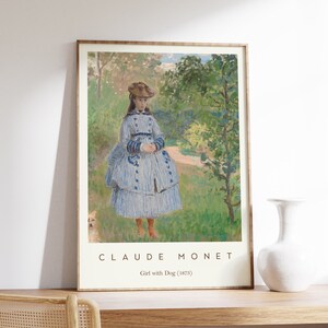 Claude Monet Prints | Girl With Dog (1873) | Monet Exhibition Print ...