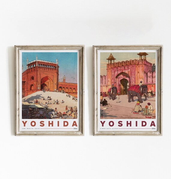 Japanese Art Print Set of 2 | Japanese Poster | Hiroshi