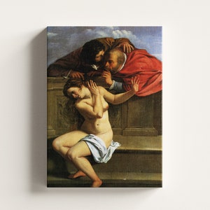 Premium Canvas | Artemisia Gentileschi - Susanna and the Elders (1610) | Vintage Painting | Canvas Wall Art | Fine Art