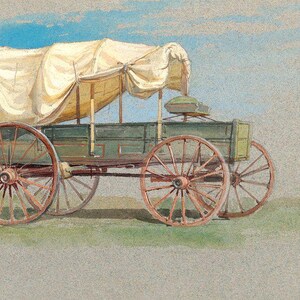 Edward Angelo Goodall Art | Covered Cart Print | Vintage Painting | Antique Cart Print | Historical Print