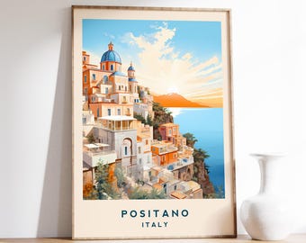 Positano Travel Poster | Italy Travel Decor | Italy Poster | Positano Print | Travel Print