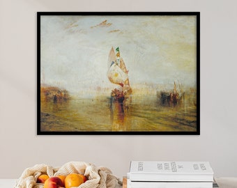 William Turner - Die Sonne von Venedig auf See (1843) | Antike Ozean Malerei, Vintage Seemalerei, Landschaft Wand Kunst, Nautik Poster