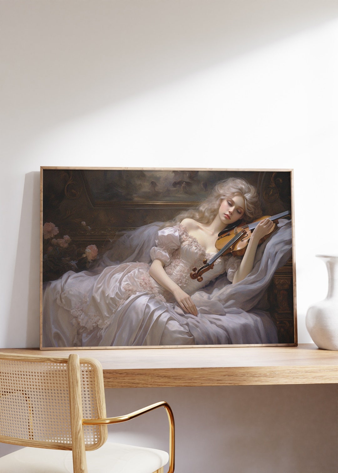 Violin Player Print | Music Wall Art | Vintage Wall Art | Woman ...