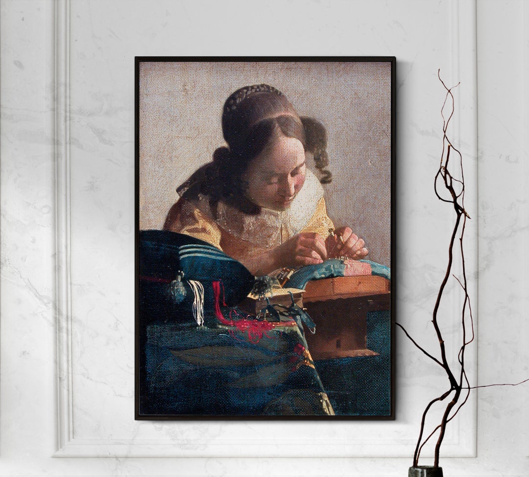 Johannes Vermeer - the Lacemaker (1671) - Classic Painting Photo Poster ...
