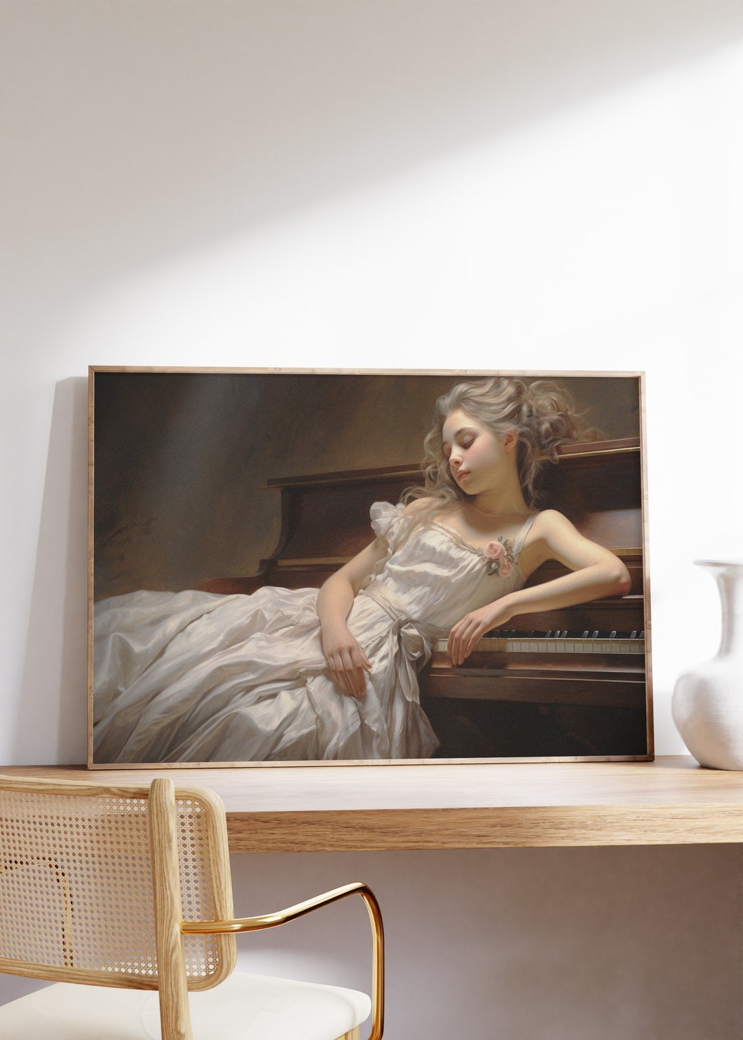 Piano Player Print | Music Wall Art | Vintage Wall Art | Woman Portrait ...