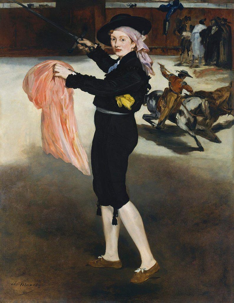 Édouard Manet Art Print | Mademoiselle V. Poster | Espada Costume Art | Vintage Painting | Wall Decor image 1