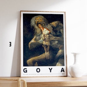 Saturn Devouring His Son | Francisco Goya Art Poster | Gothic Print ...