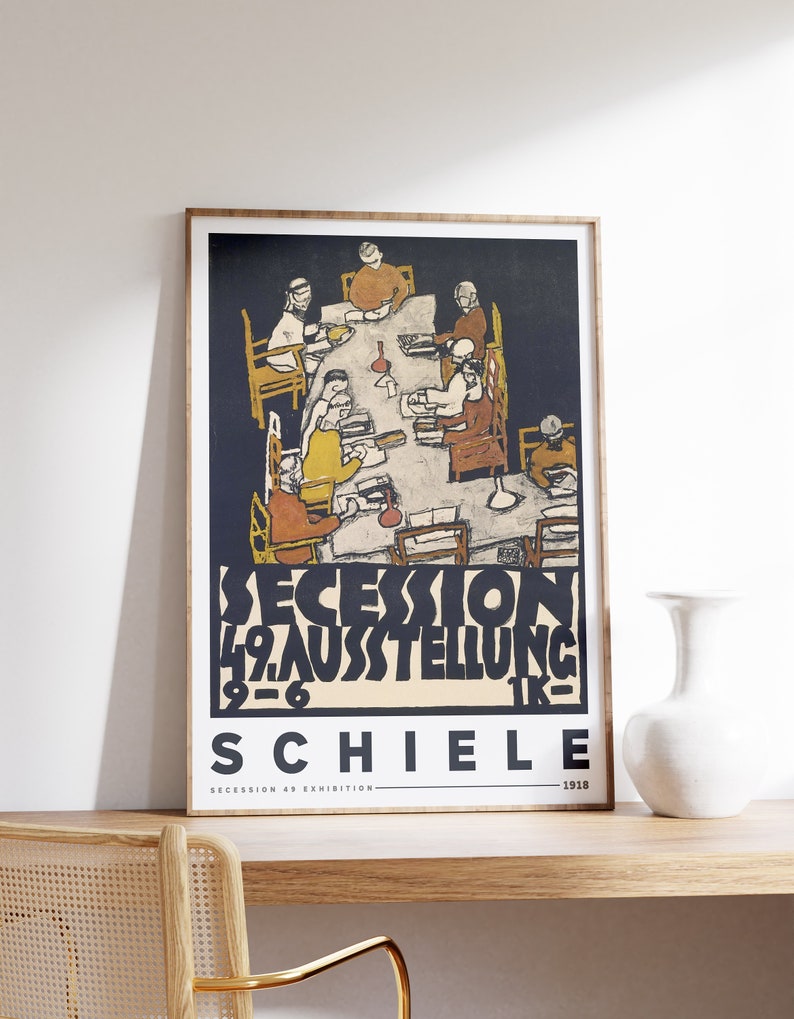 Egon Schiele Print | Secession 49 Exhibition (1918) | Exhibition Poster ...