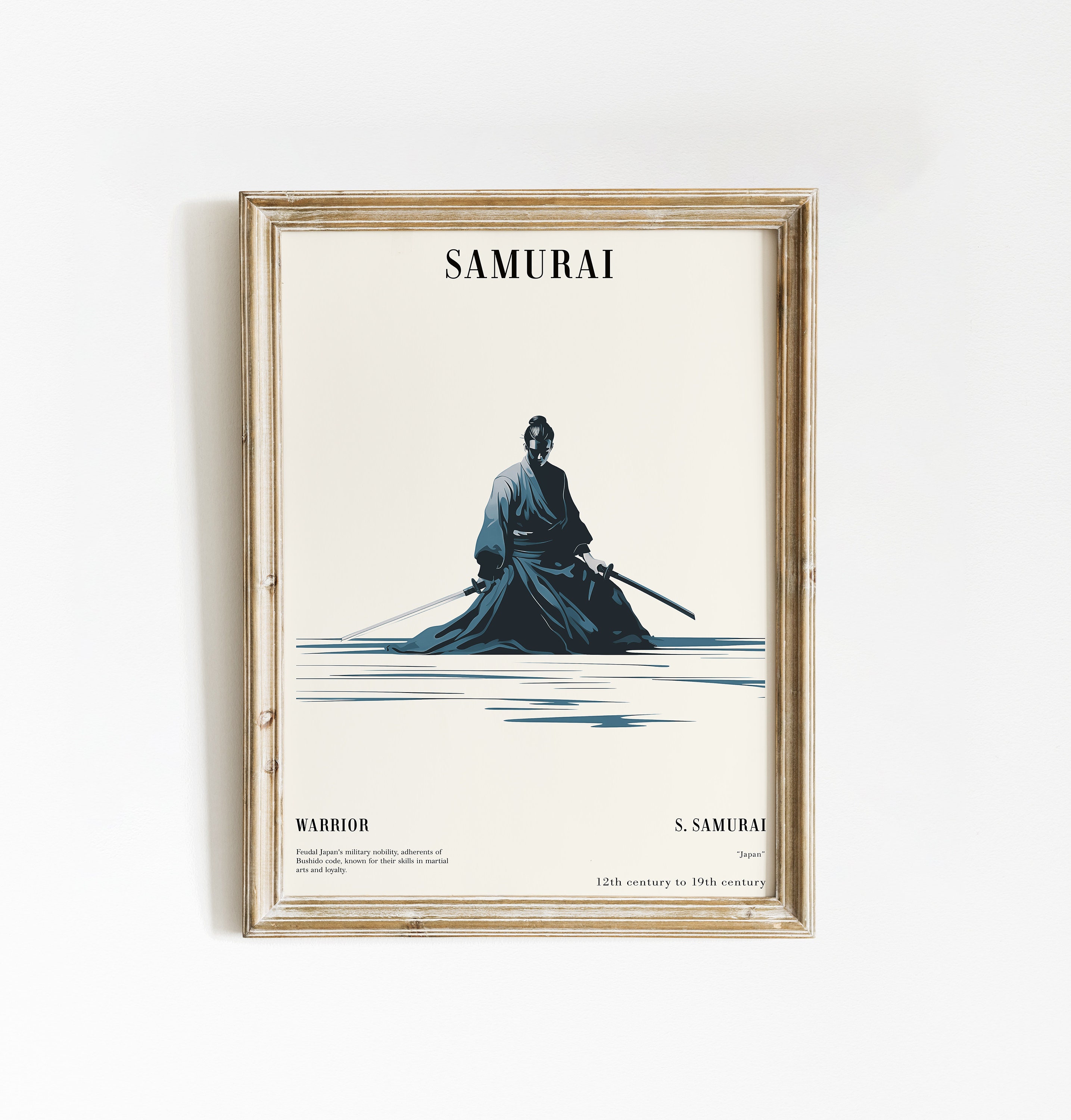 Samurai Print | Samurai Poster | Vintage Japanese Art | Japanese Print ...