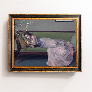 John Lavery The Green Sofa 1903 Vintage Poster Afternoon Nap john-lavery-the-green-sofa-1903-vintage-poster-afternoon-nap
