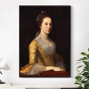 Charles Willson Peale - Margaret Strachan (1771) | Vintage Antique Painting Home Luxury Bedroom Decor Poster Print Woman Portrait Wall Art