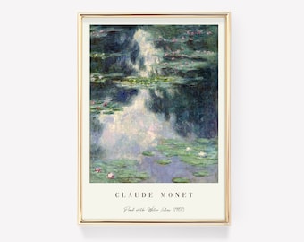 Claude Monet - Water Lilies and Japanese Bridge - Fine Art Glicée