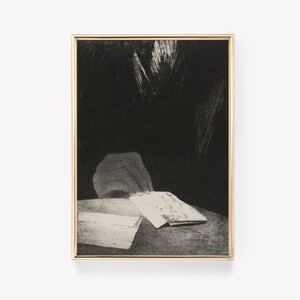 Impressão de Odilon Redon | Mão com letra | Pintura vintage | Art Nouveau | Impressão vintage | Decoração de arte