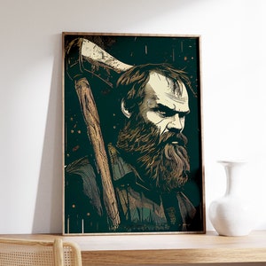 Decoración de la biblioteca / Cartel de Fyodor Dostoievski / Arte de pared vintage / Arte de pared de ratón de biblioteca / Decoración del hogar / Impresión de literatura / Cartel del autor