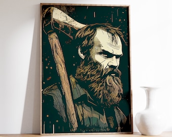 Library Decor | Fyodor Dostoevsky Poster | Vintage Wall Art | Bookworm Wall Art | Home Decor | Literature Print | Author Poster