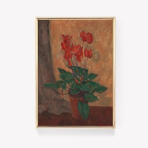 Alpenveilchen | Fuji Kohno Kunst | Druck | Dekorative Wandkunst | Vintage Blumen Print