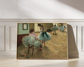 Edgar Degas - The Dance Lesson (1879) | Vintage Painting | Impressionist Print | Dance Artwork | Ballet Wall Art | Canvas Poster Home Decor