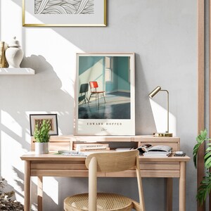 Chair Poster | Edward Hopper | Vintage Painting | Modern Wall Art | Antique Print | Aesthetic Decor image 6