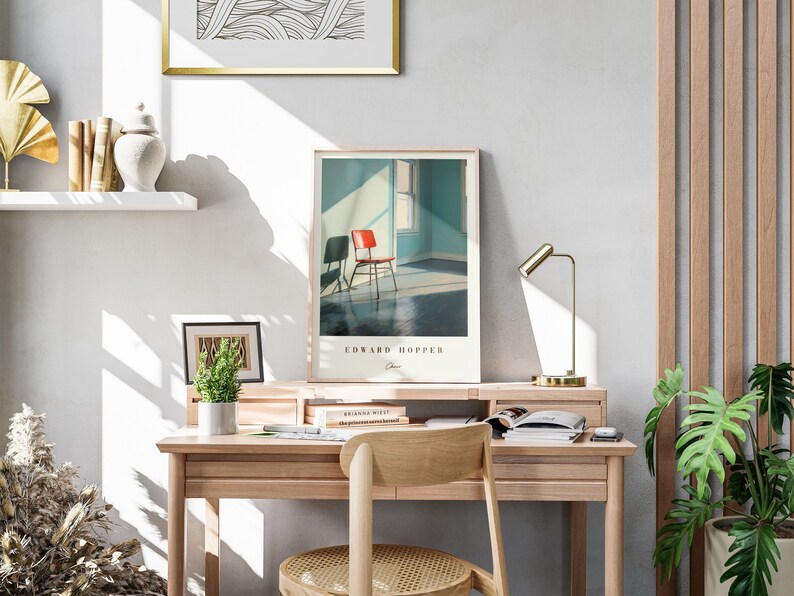 Chair Poster | Edward Hopper | Vintage Painting | Modern Wall Art | Antique Print | Aesthetic Decor image 6