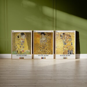 Set of Six Gustav Klimt Prints - 6 Classic Paintings - Photo